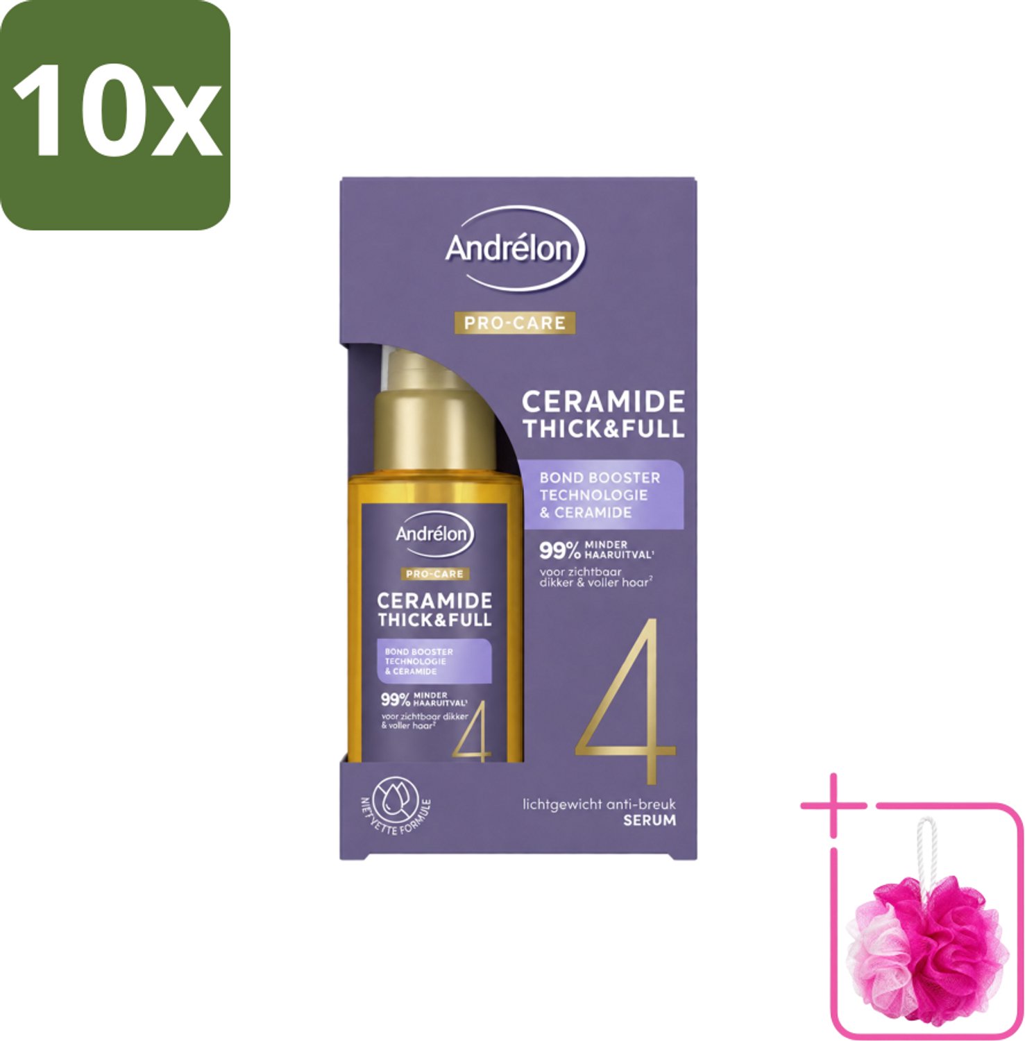 10 x Andrélon – Serum – Pro Care – 50 ml - Bulkverpakking - Fijn haar verzorging - Douchemop - Dun haar verzorging