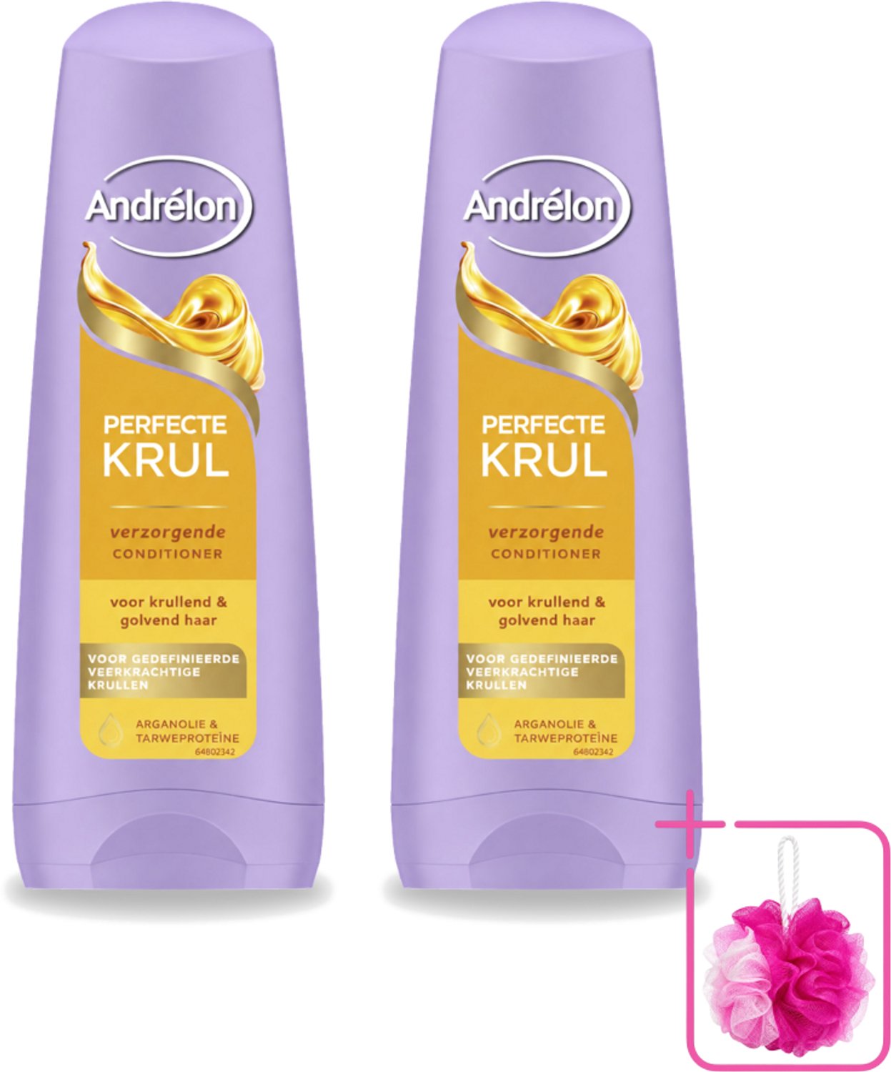 2 x Andrélon – Conditioner – Perfecte Krul – 200 ml - Bulkverpakking - Krullen verzorgen - Douchemop - Krullen pluisvrij