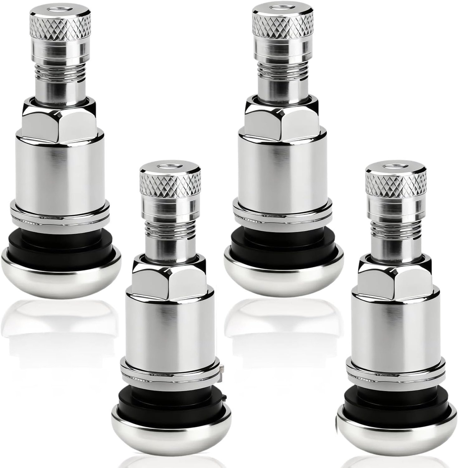Set van 4 tubeless ventielen 1 cm voor autobanden, geschikt voor vrachtwagens en bestelwagens, ideaal voor bandenwissel en voertuigonderhoud
