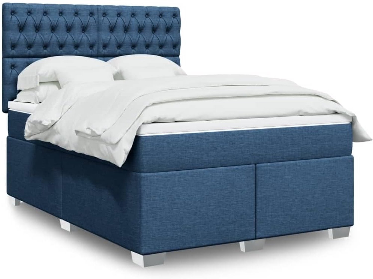 Pocketveringmatras Boxspringbed Blauw 140x200 cm