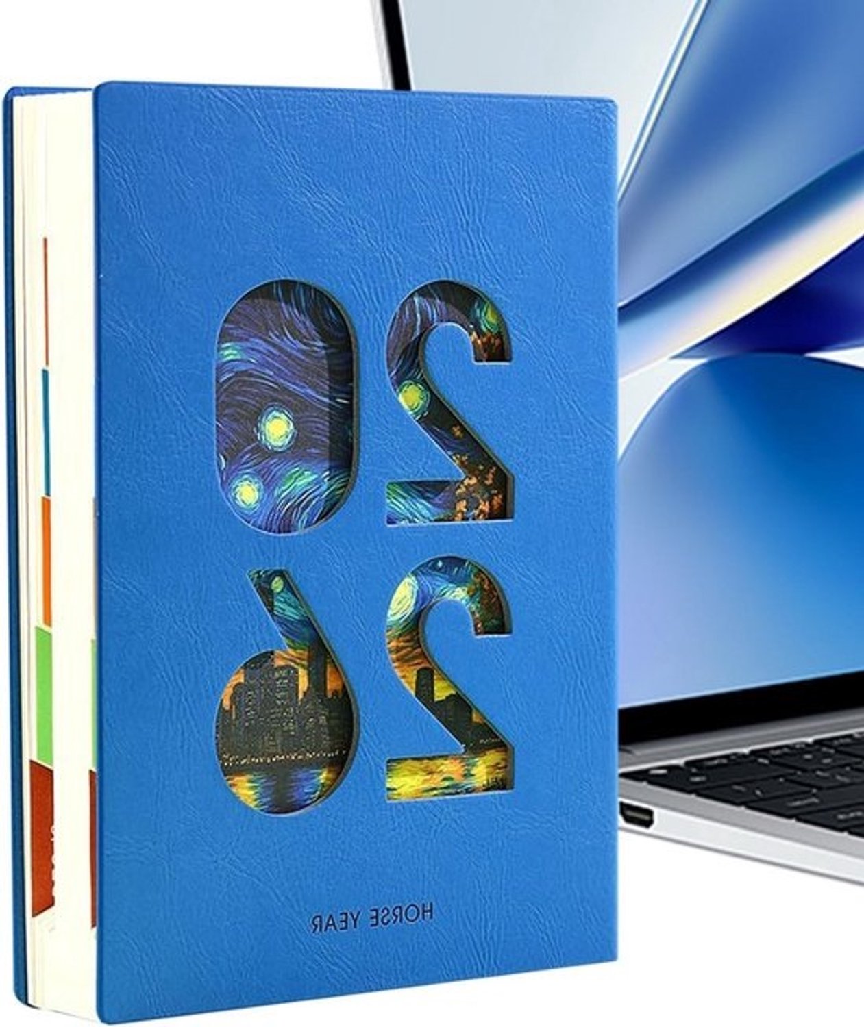 Maandplanneragenda - Notitieboekorganizer - Dagelijkse planning - Indextabs - om snel te zoeken - A5-formaat - Blauw