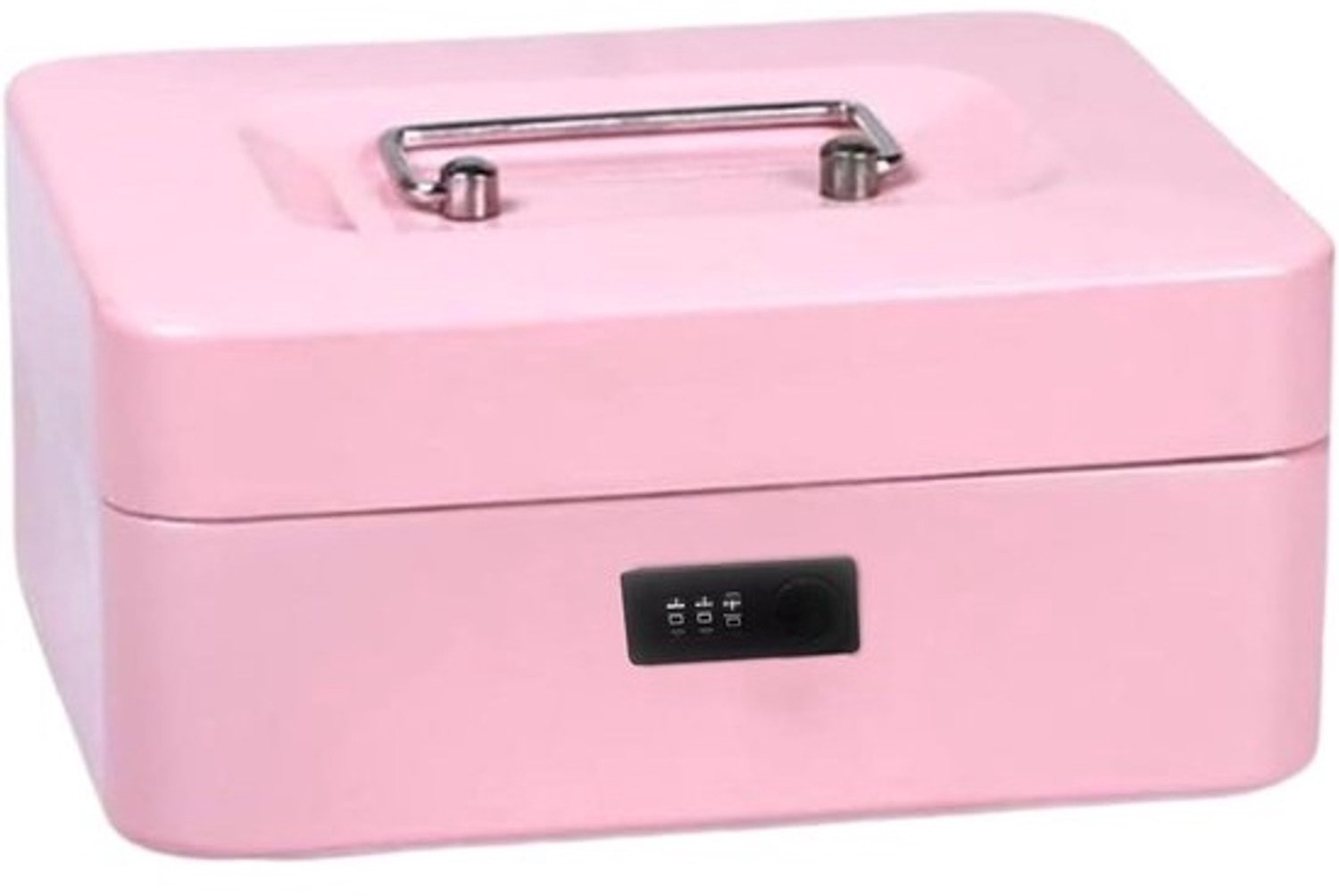 Kluisje voor onderweg - Kleine kluis - Kostbare bezittingen opbergen - Voorzien van een cijfercode - 20x16x9 cm - Roze