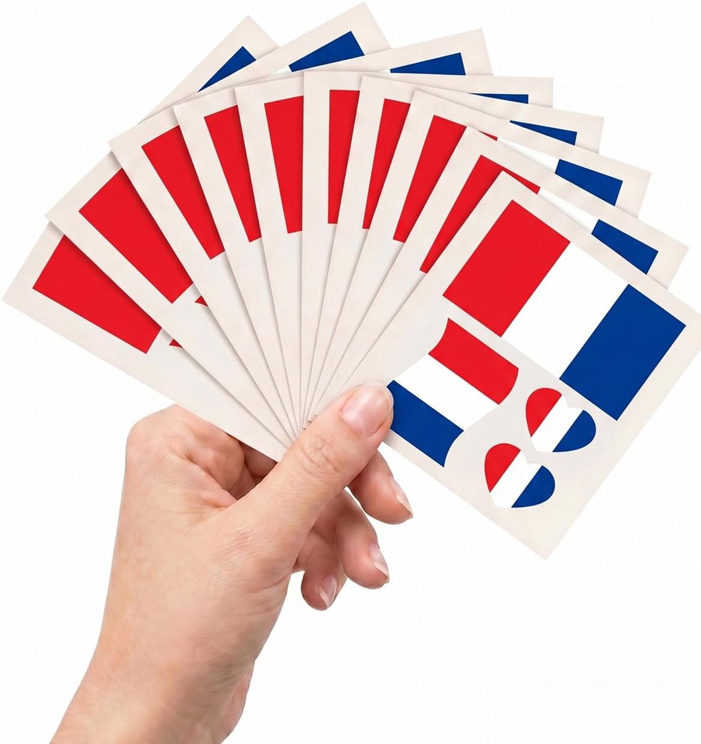 Tijdelijke gezichts- en lichaamsstickers, waterdicht, zweetbestendig en afneembaar, voor fans, mannen en vrouwen