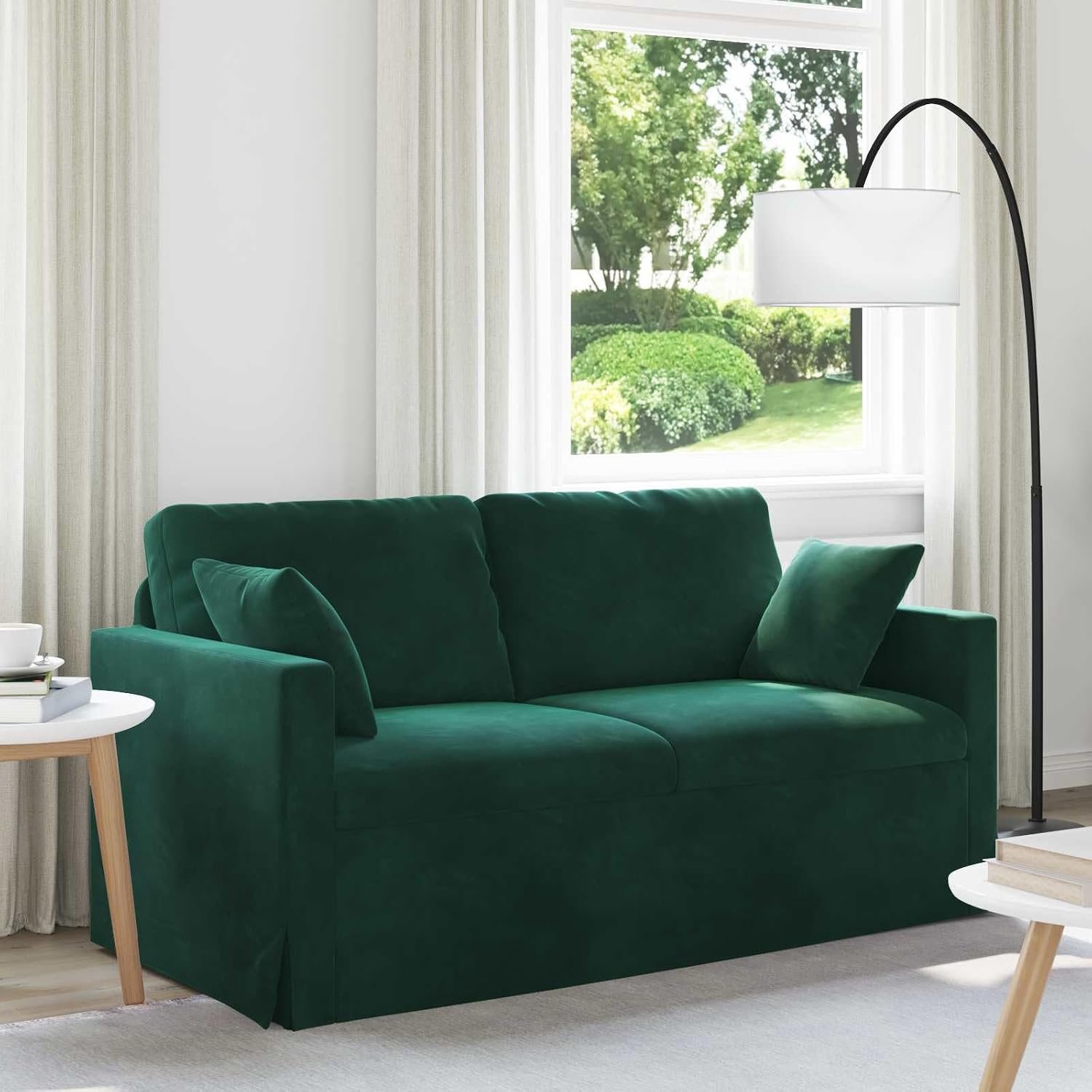 Sofa donkergroen 158 x 78 x 80 cm fluweel met ergonomisch design en modulaire configuratie voor modern comfort en flexibel gebruik van de ruimte