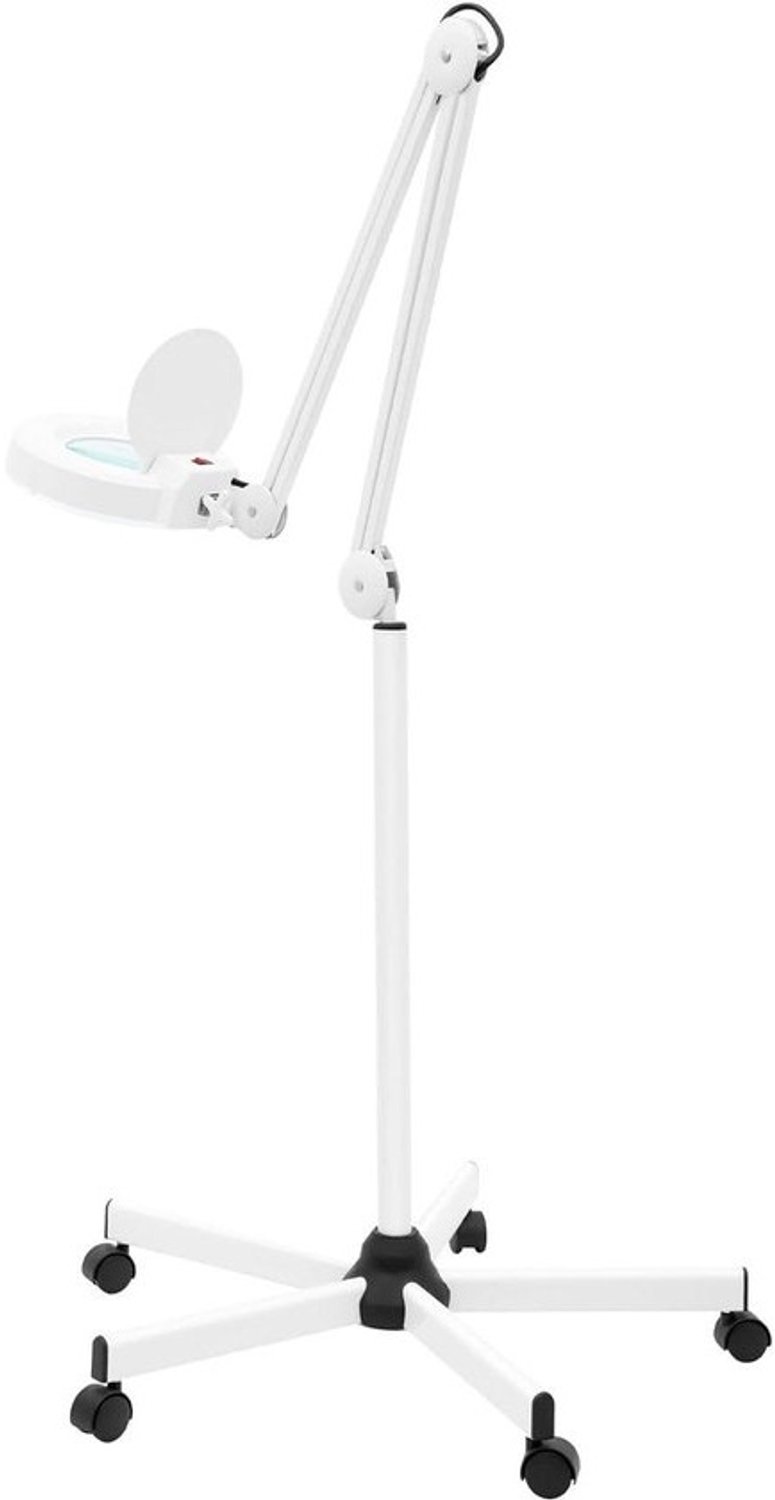Led-loeplamp - Staande vergrootlamp - Voor nauwkeurig werk - 5-voudige vergroting - 120 leds - Wit
