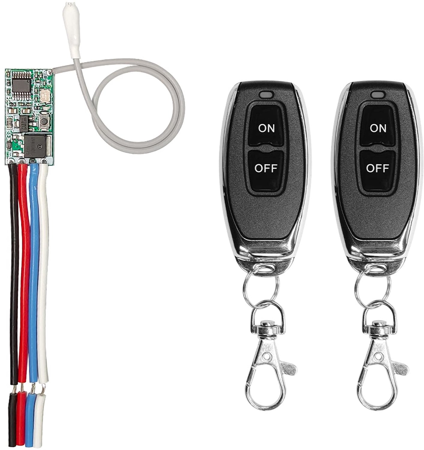 RF draadloze mini afstandsbediening relais schakelmodule 2A - 433MHz - tot 50 meter bereik - voor lichtschakelaars - Homevero