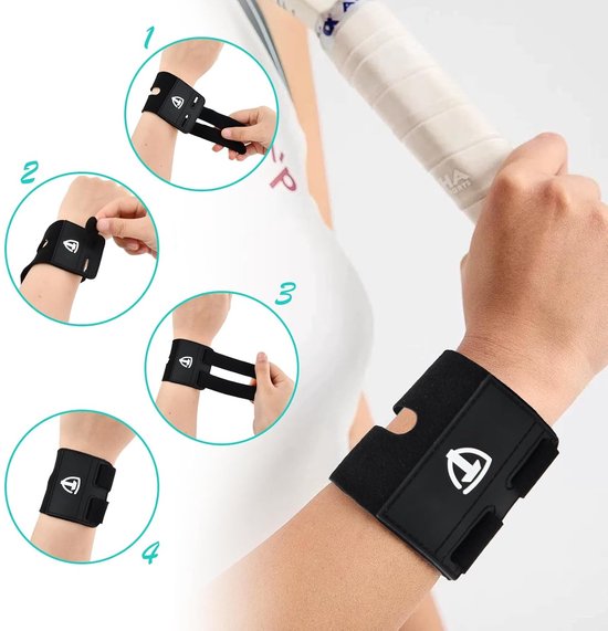 Verstelbare Polsbandage voor Scheuring en Ontsteking - Ademend Steunverband bij Peesruptuur, Artrose, Carpaal Tunnel Syndroom, Gym en Tennis — afbeelding 3