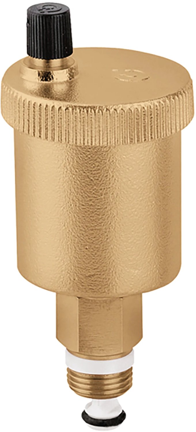Caleffi automatische snelontluchter, 1/2" buitendraad met afsluiter Minical, 502140