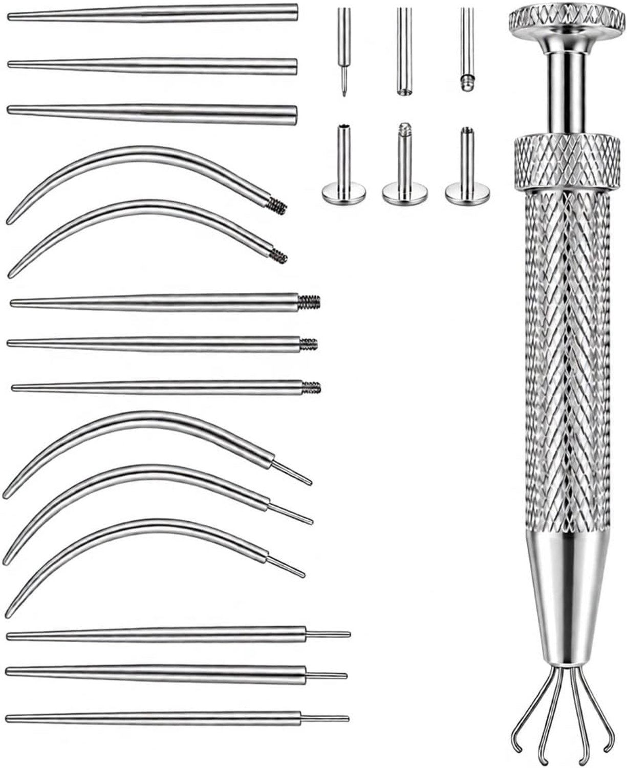 13 stuks piercing taper set piercing bal opdraaier chirurgisch staal