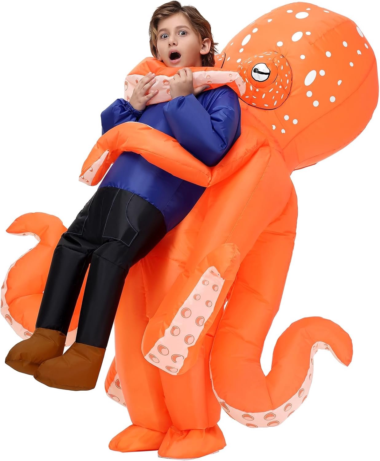 Octopuskostuum voor volwassenen, opblaasbare opblaaskostuums, octopus Halloween-kostuums voor mannen en vrouwen, grappige verkleedpartijkostuums