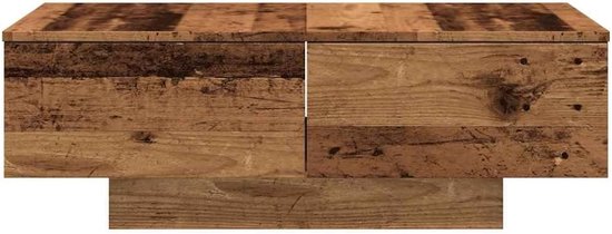 Bijzettafel smalle kleine bijzettafel outdoor balkon tafel woonkamer tafel - salontafel oude houtlook 90 x 60 x 31 cm houtmateriaal voor slaapkamer balkon keuken woonkamer — afbeelding 4
