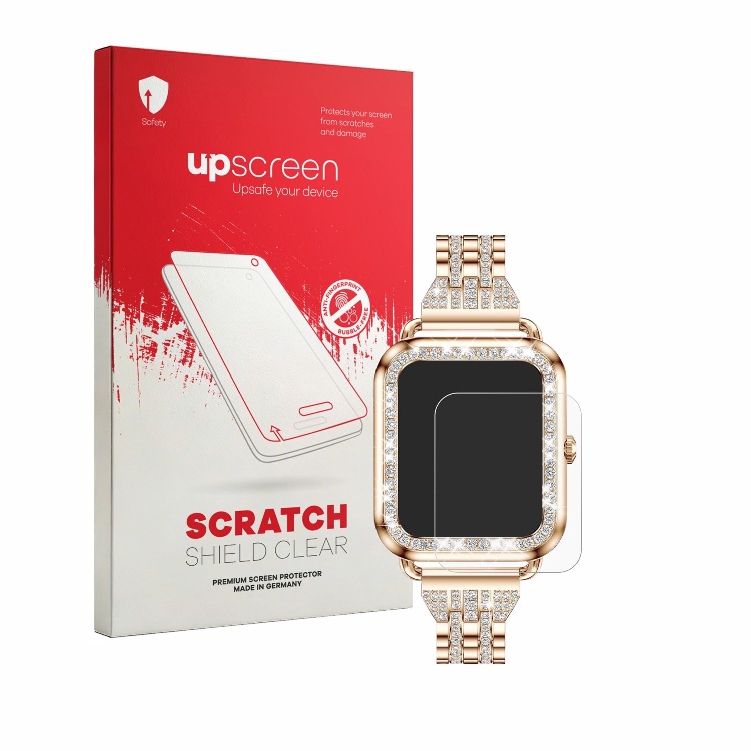 upscreen - Screenprotector voor fitonyo Smartwatch 1.29" - Folie Beschermfolie transparant