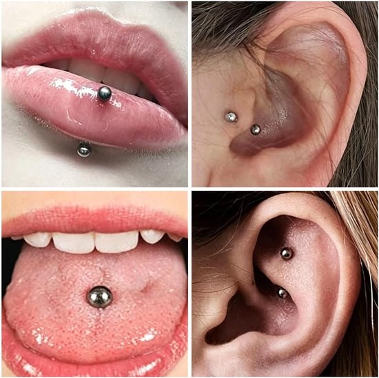 Bal piercing ballen voor schroefdraad 1,2 mm voor lip 30 stuks — afbeelding 3