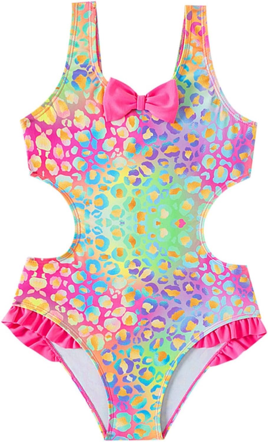 Badpak voor meisjes, kinderen, 1 stuk, zwemmen, zwembad, strand, uv-bescherming, ruches, bloemenprint, zomer, vakantie, sneldrogend, chic, A48