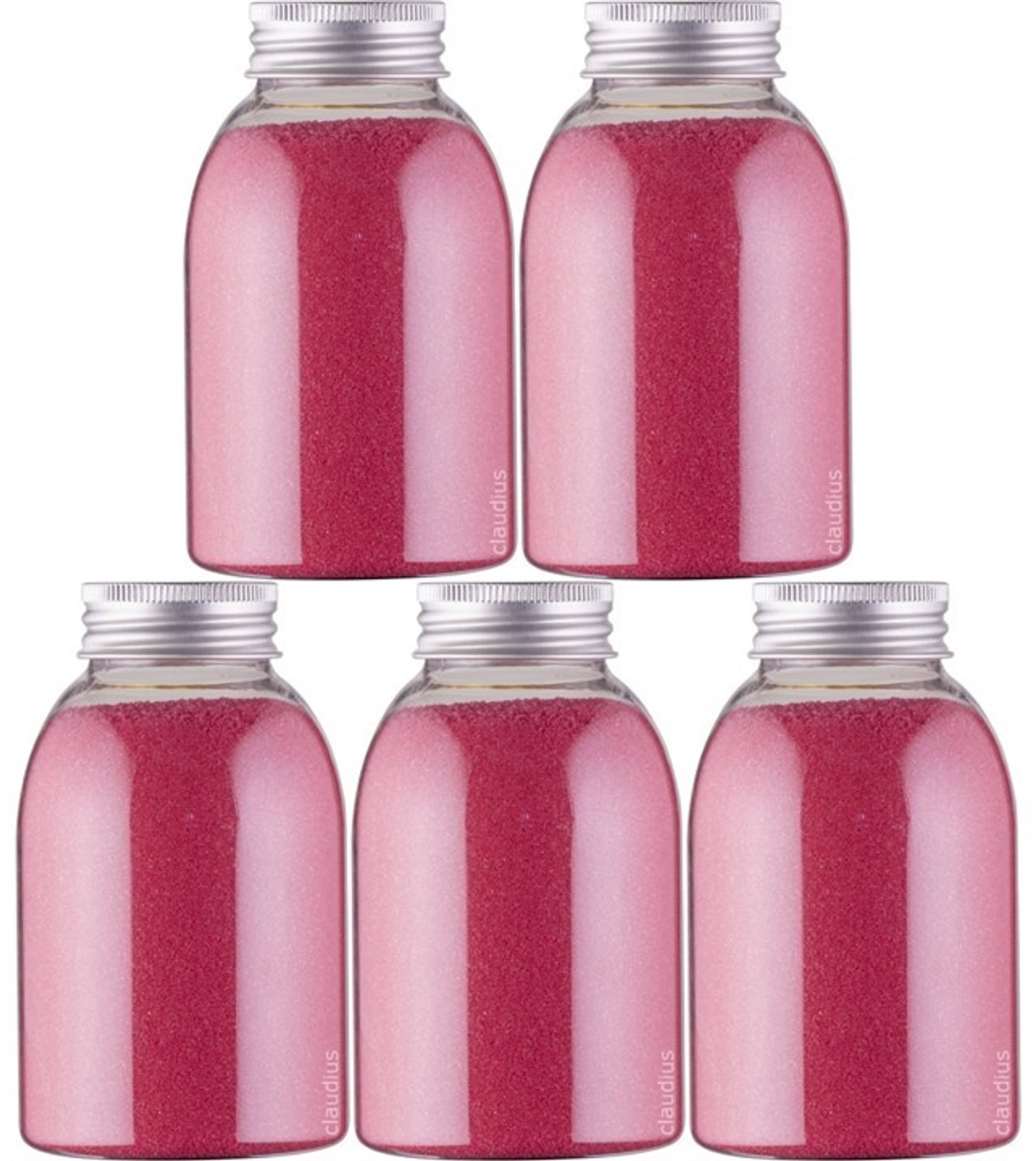 Claudius Scrubzout Fruity Melon - 300 gram - Fles met aluminium dop - set van 5 stuks - Hydraterende Lichaamsscrub - Body Scrub