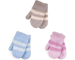 Babymutsen & Wanten - Zachte Gebreide Winterhandschoenen met Sterren/Stippen/Strepen