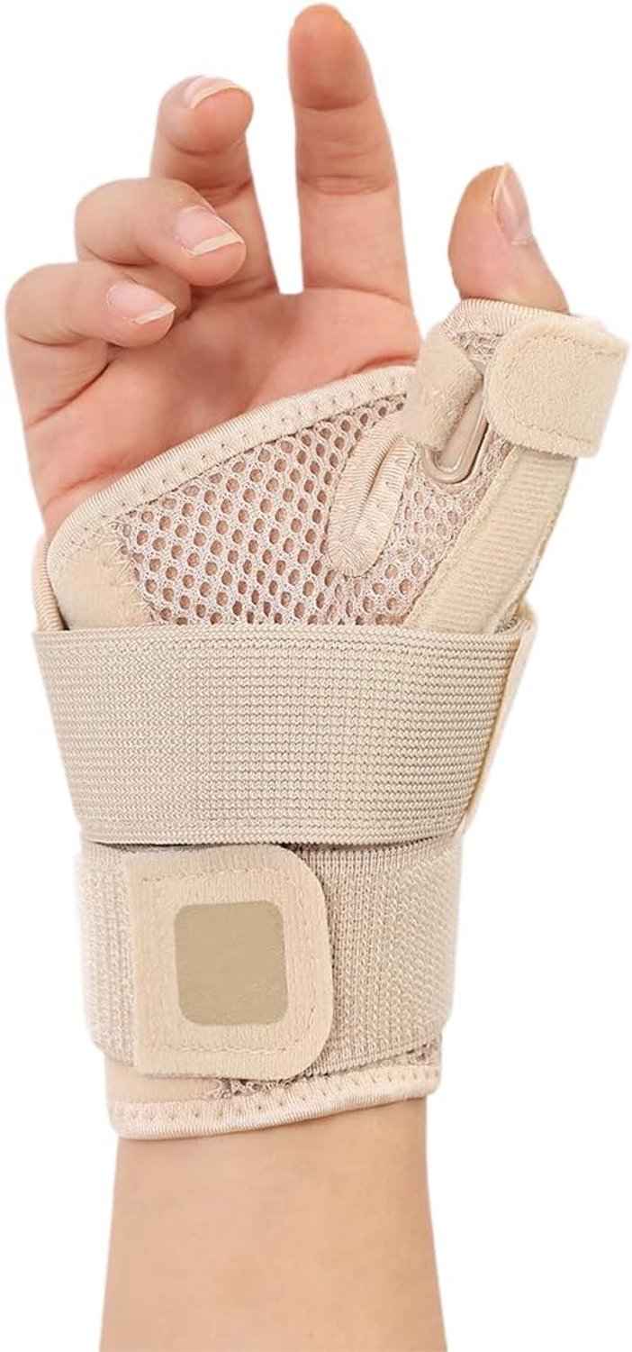 Polsbandage voor peesontsteking, verstelbaar, duimbandage, rechter- en linkerhand, sportarmband voor sportschool, geschikt voor sport, werk, slaap