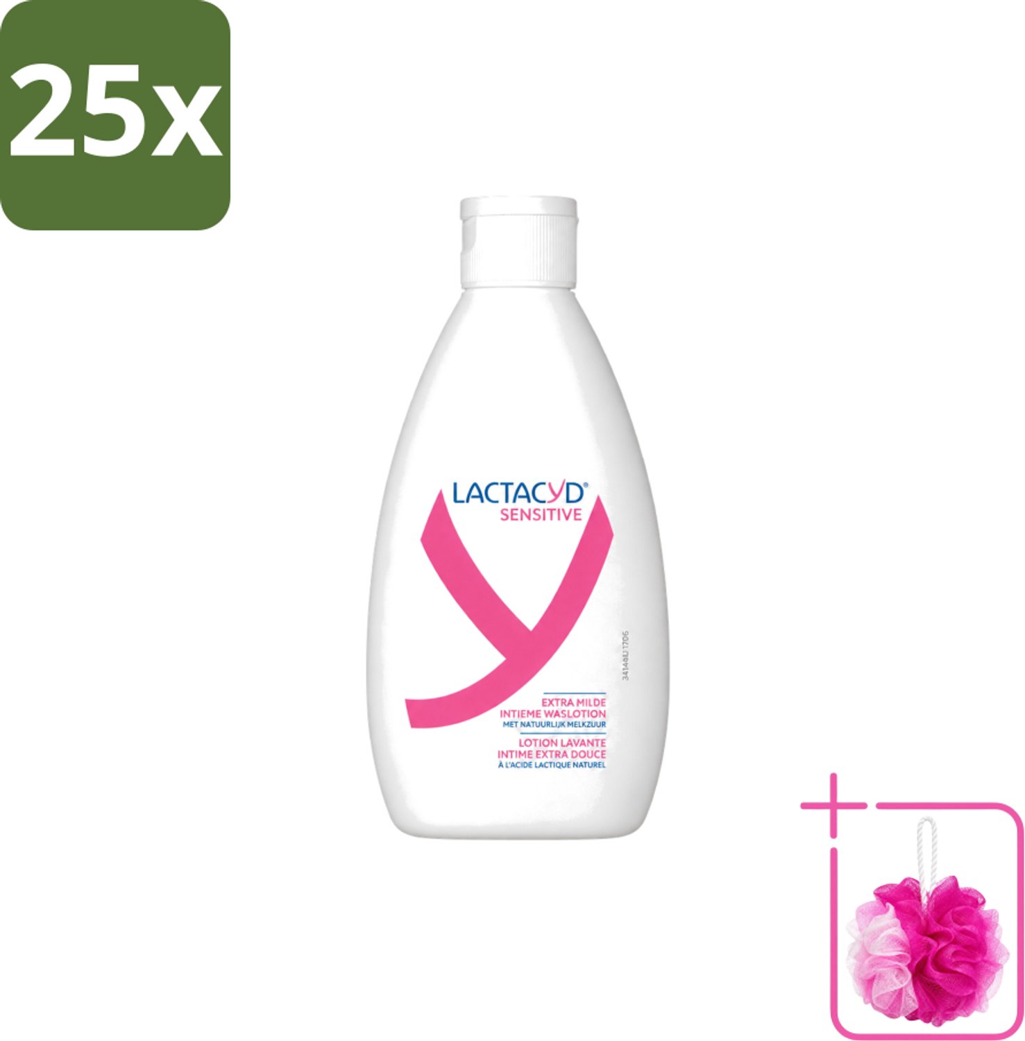 25 x Lactacyd Sensitive - Intieme Waslotion - Extra Gevoelig - Met Natuurlijk Melkzuur - 300 ml - Bulkverpakking - Intieme waslotion - Douchemop - Gevoelige huid