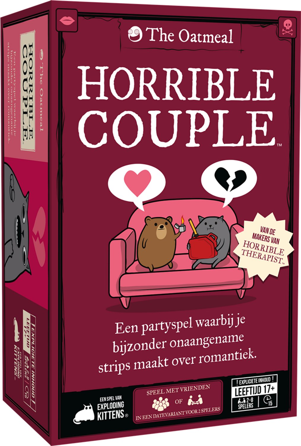Horrible Couple | Kaartspel van Exploding Kittens | Nederlandse Versie | Partyspel voor Volwassenen | 2 tot 8 Spelers | Vanaf 17 Jaar