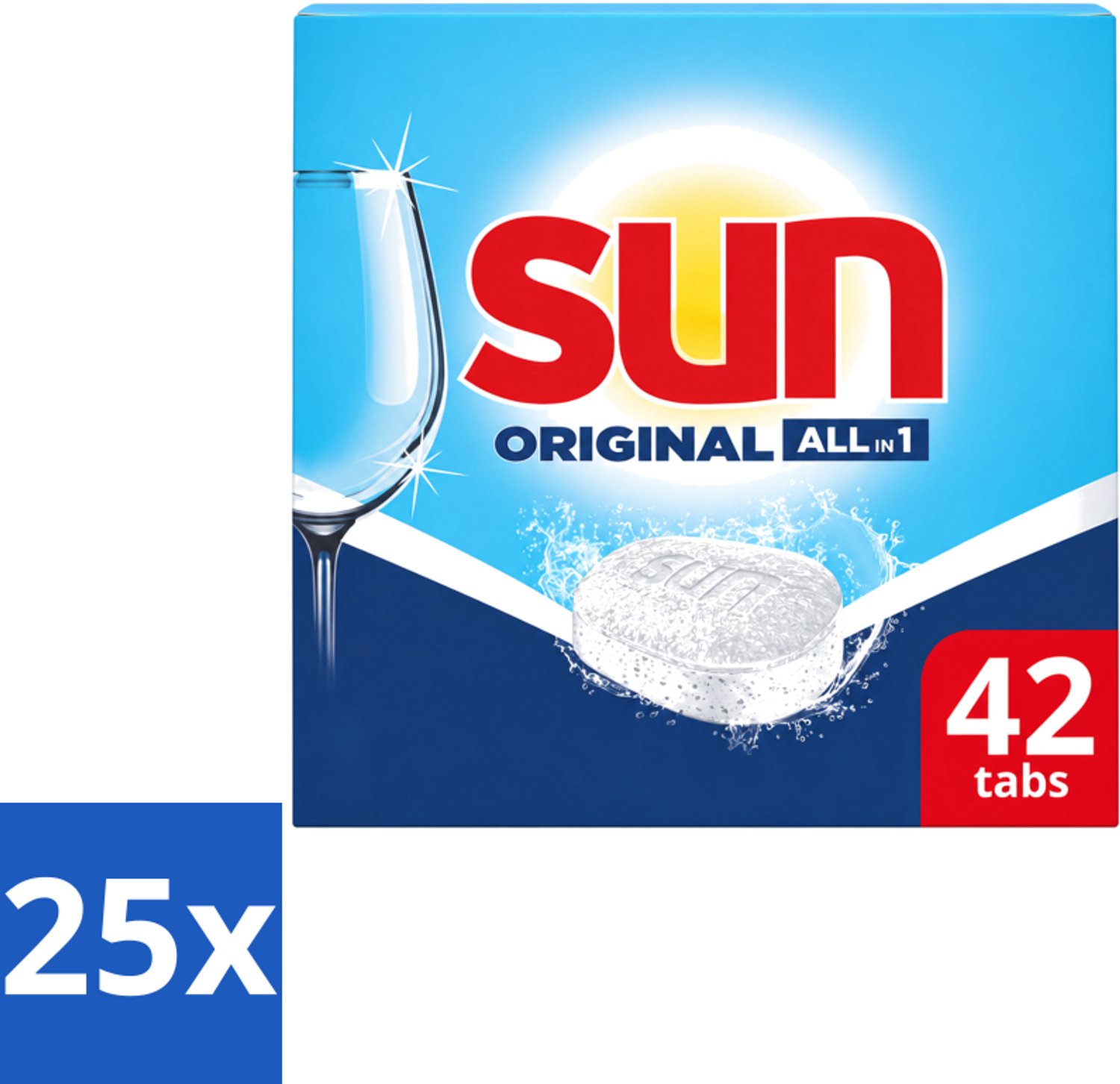 25 x Sun – Vaatwastabletten – Original – 42 tabletten - Voordeelverpakking - 25 stuks