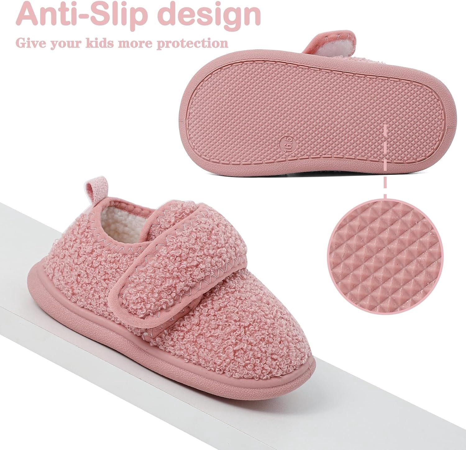 1-5 Jaar Baby Peuter Jongens Meisjes Slippers Warme Sherpa Fleece Voering Indoor Outdoor Kleine Kinderen Winter Schoenen