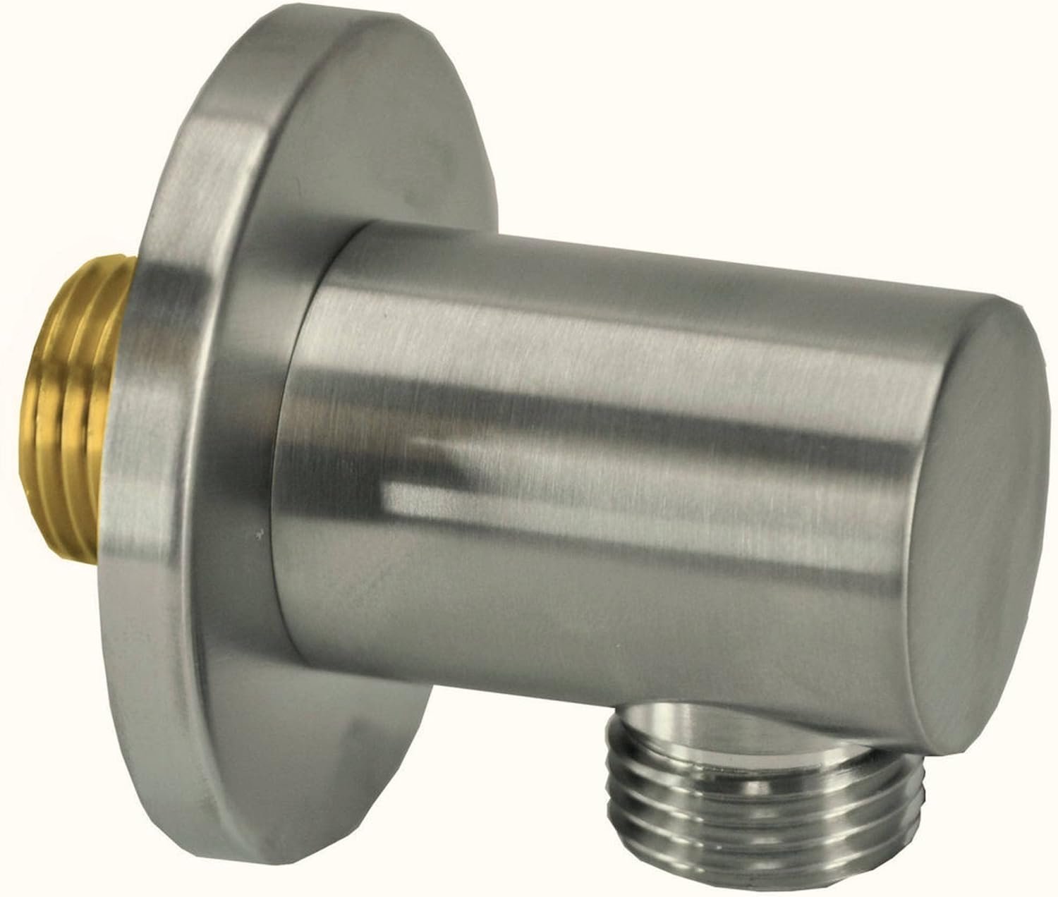 Doucheaansluiting met opsteek rond 1/2 inch messing Geborsteld Staal