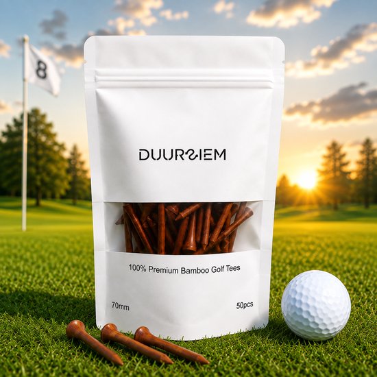 Golf Tees 70 mm – 50 stuks – 100% Premium Bamboe – Sterk & Duurzaam van GOLF — afbeelding 2