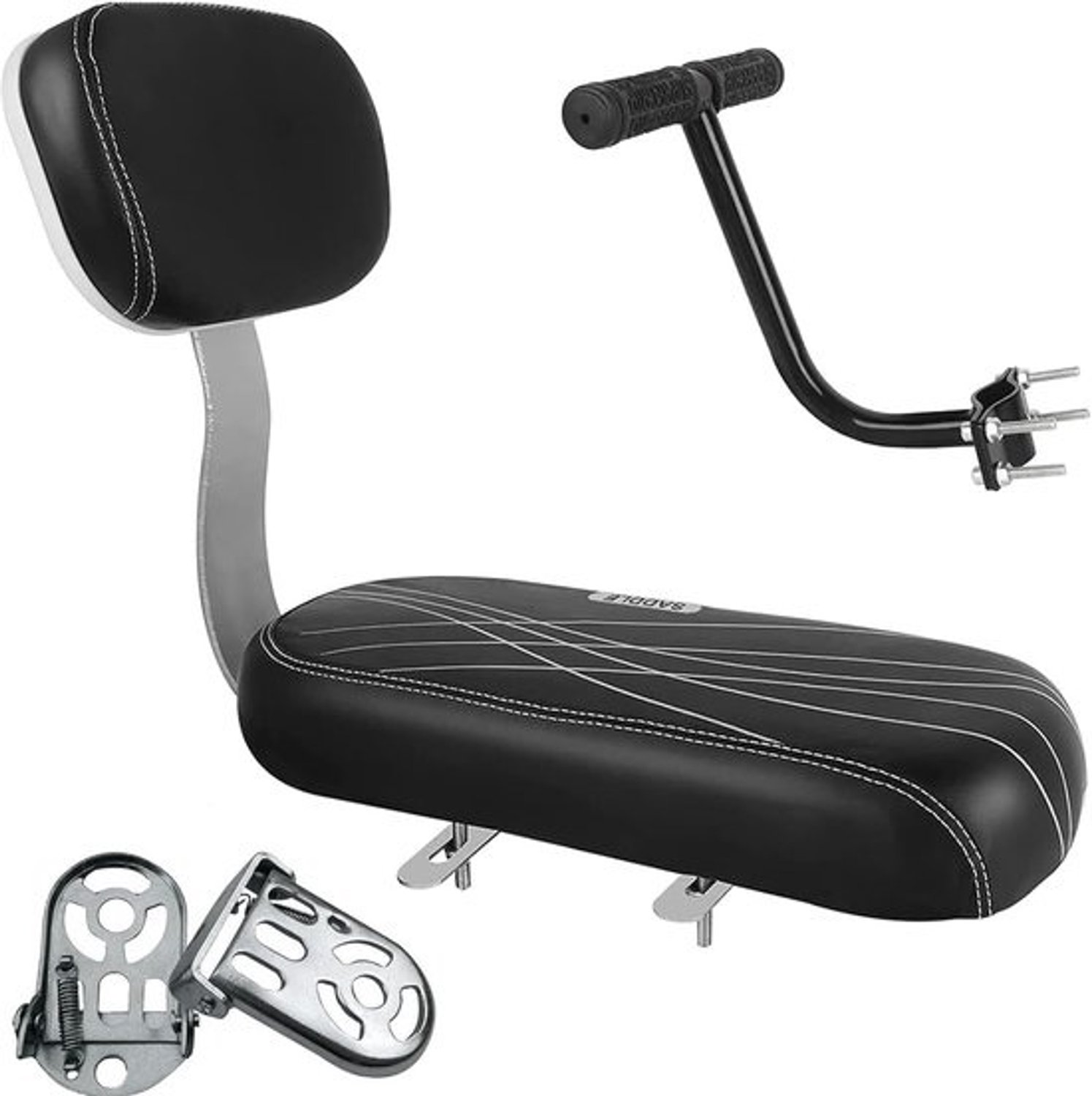 Kinderfietsstoeltje - Zitkussenset - Kind comfortabel meenemen - Inclusief handvat - Set van 3 - Multicolor