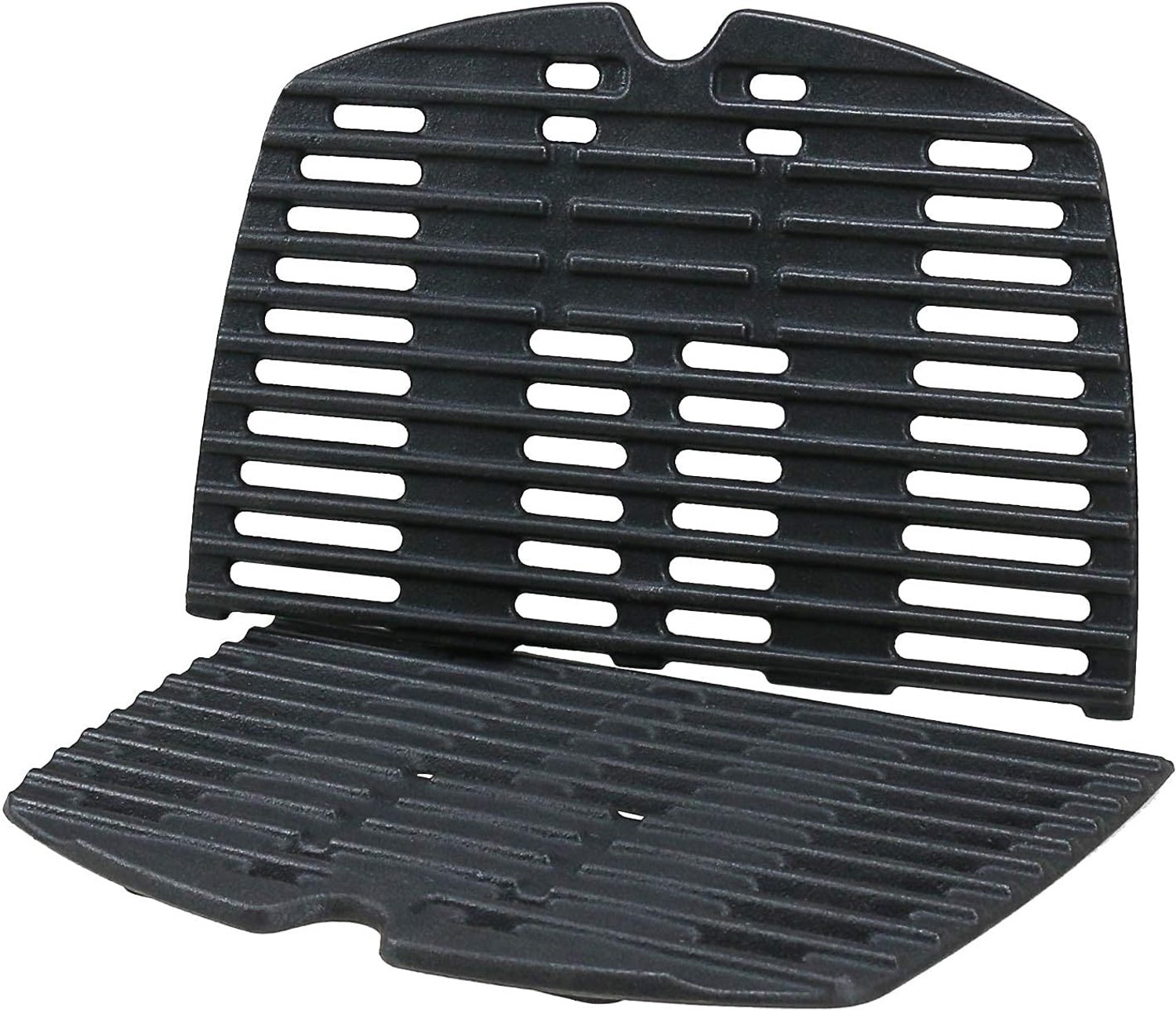 7644 32,3 x 43,2 cm grillrooster gietijzer voor Weber Q100, Q1000, Q120, Q1200, Q140, Q1400 gasgrill, gietijzeren grillrooster, reserveonderdelen accessoires voor Weber Q100-serie, 2 stuks