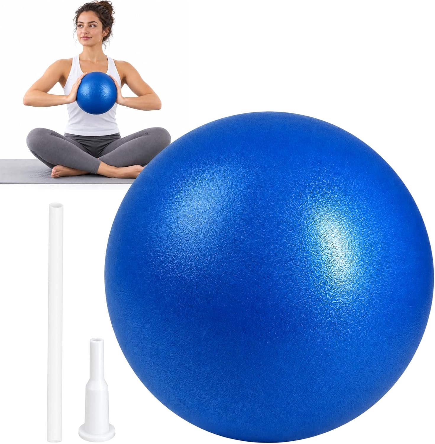 Ballon 25 cm - blauw - antislip - ondersteuning voor fitness - Homevero