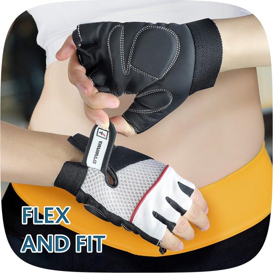 Dames Fitness Handschoenen met Leer - Gewichtheffen & Polssteun — afbeelding 2