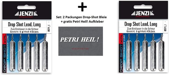 Set van 2x 8x Loodjes Drop Shot Lang 5g - Merkloos — afbeelding 2