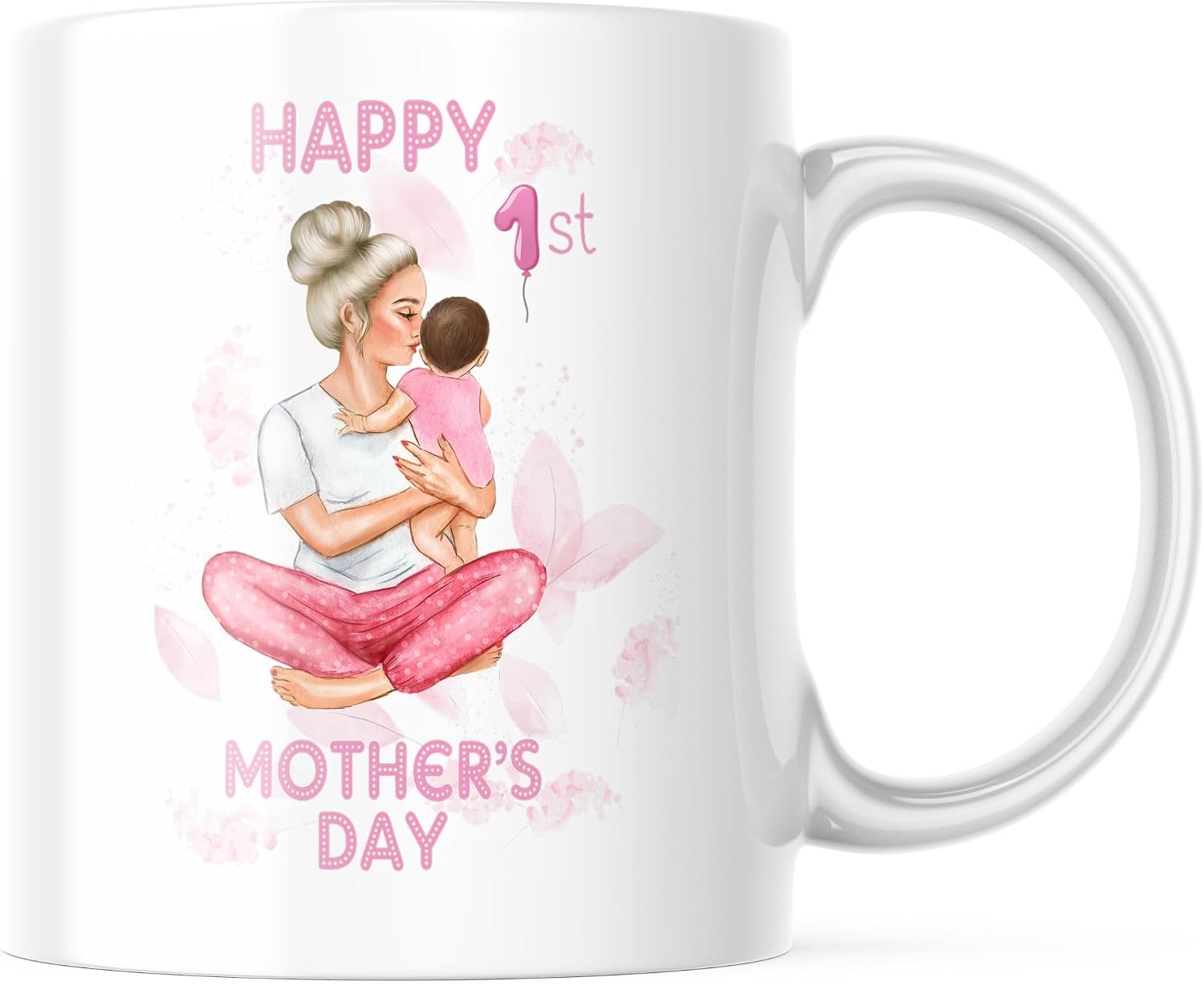 Mok Happy 1st Mother's Day meisje bruin mama blond