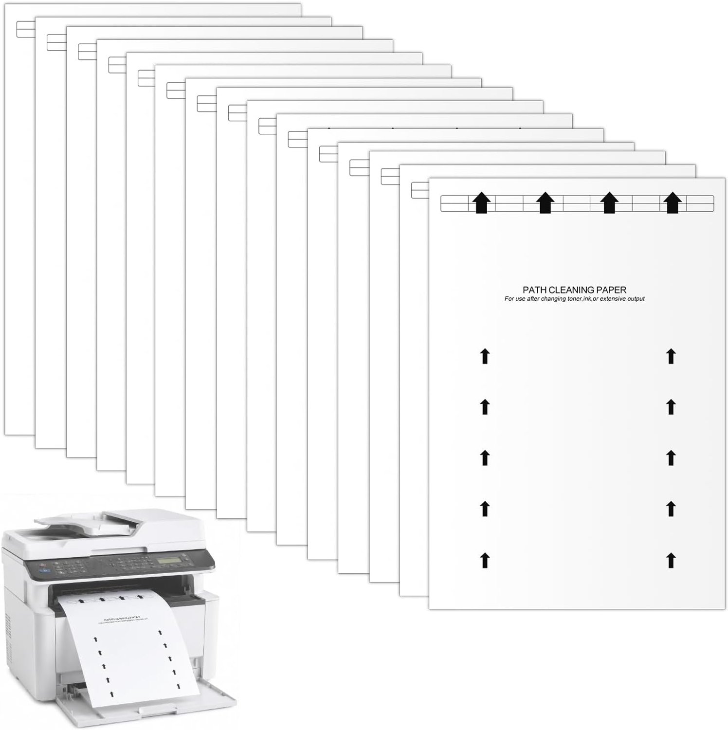 Printer Cleaning Paper 28.5 x 21 cm - 15 stuks - dik houtvrij offsetpapier - effectief reinigen - Vemera