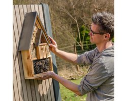 CJ Wildlife Luxe Insectenhotel - Mallorca - Bijenhotel - Houten Insectenhuis voor o.a. Bijen, Hommels & Lieveheersbeestjes - Bijenkast - FSC-gecertificeerd