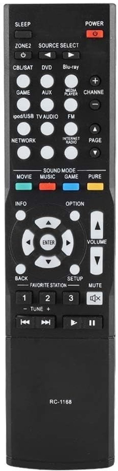 TV Remote Control - Smart Afstandsbediening - Geschikt voor Denon - Zwart - Voor AVR1613 en meer - Eenvoudig in gebruik - Tot 8 meter bereik