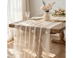 Tule met kant en bloemen