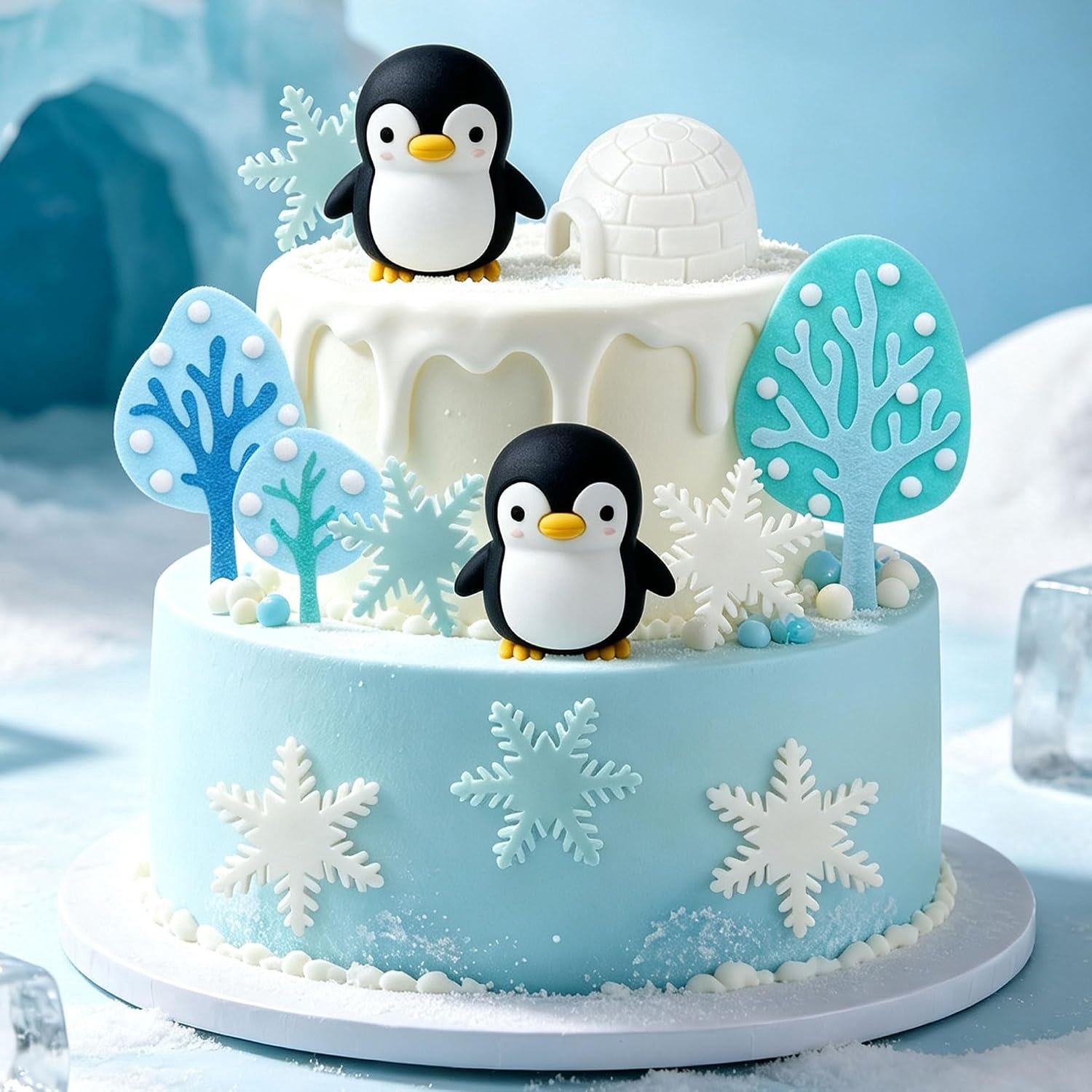 Pinguïn taartdecoratie voor feestjes