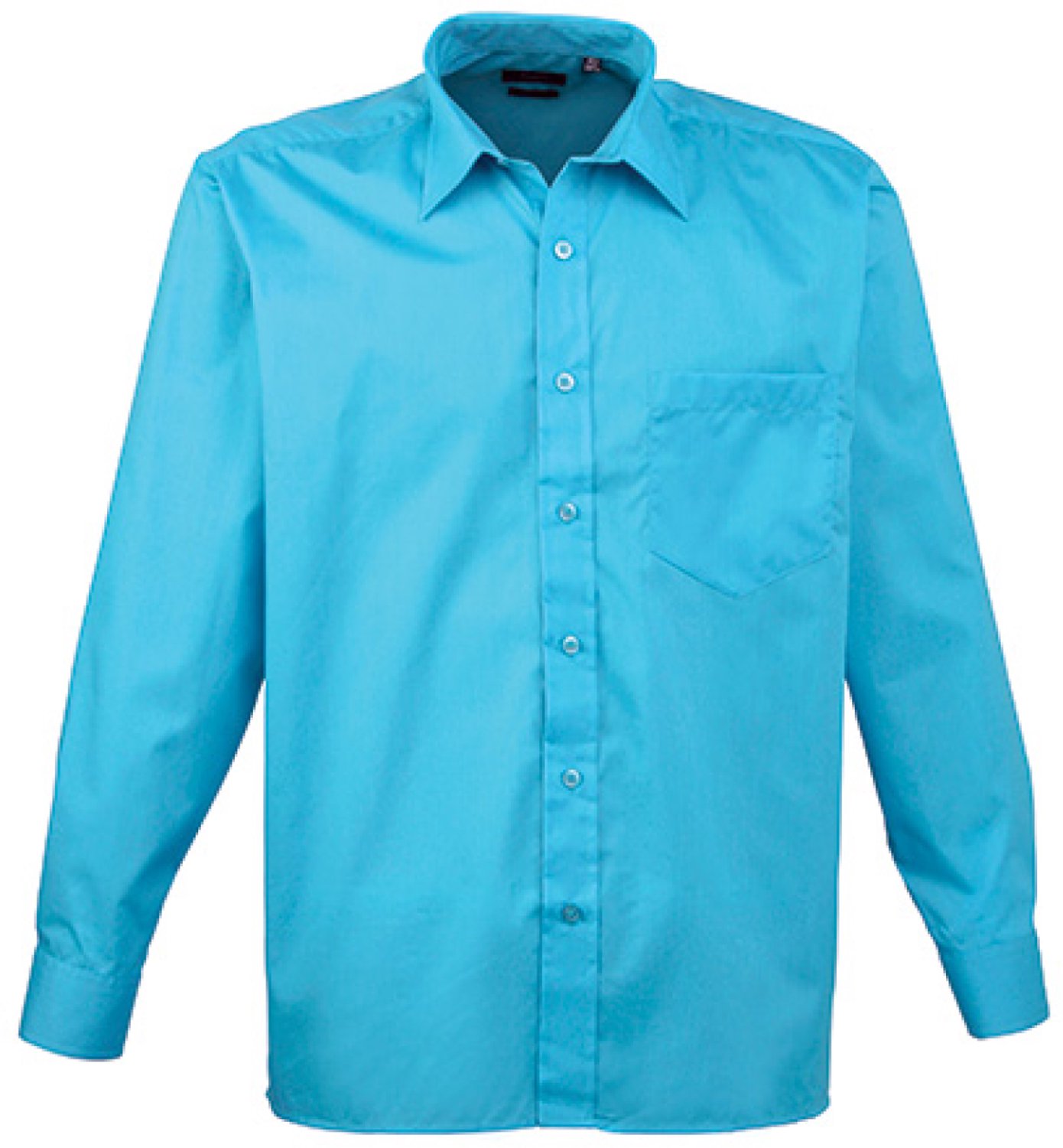 Premier Workwear - Men´s Poplin Long Sleeve Shirt - Turquoise (ca. Pantone 7703C) - 38 (15)