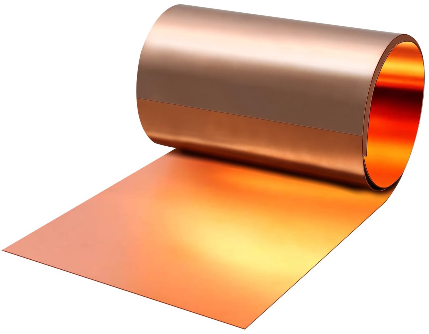 Koperplaatrol 0,1 mm x 150 mm - 99,9% zuivere koperfolie - geleidend voor modelbouw - Vemera