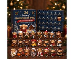 Adventskalender 2026 - highland cow adventskalender - adventskalender kinderen - adventkalender 2026 - kerstkalender - kerst kalender advent - kerst cadeautjes - kerstcadeaus voor vrouwen - voor kerstversiering