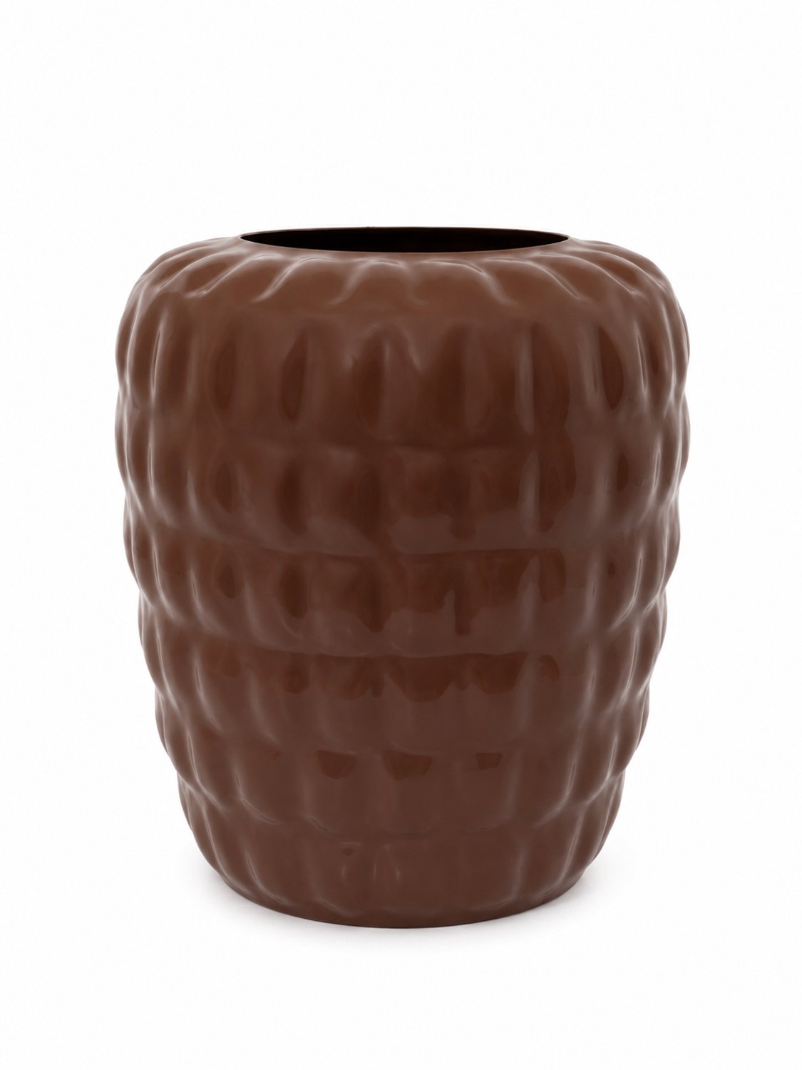 by Mooss - Vaas Ø34 x 37 cm - Brown - Hoogglans - Modern - Luxe - Design - Glanzend - Stijlvol - Elegant - Chique - Trendy - Decoratief - Woondecoratie