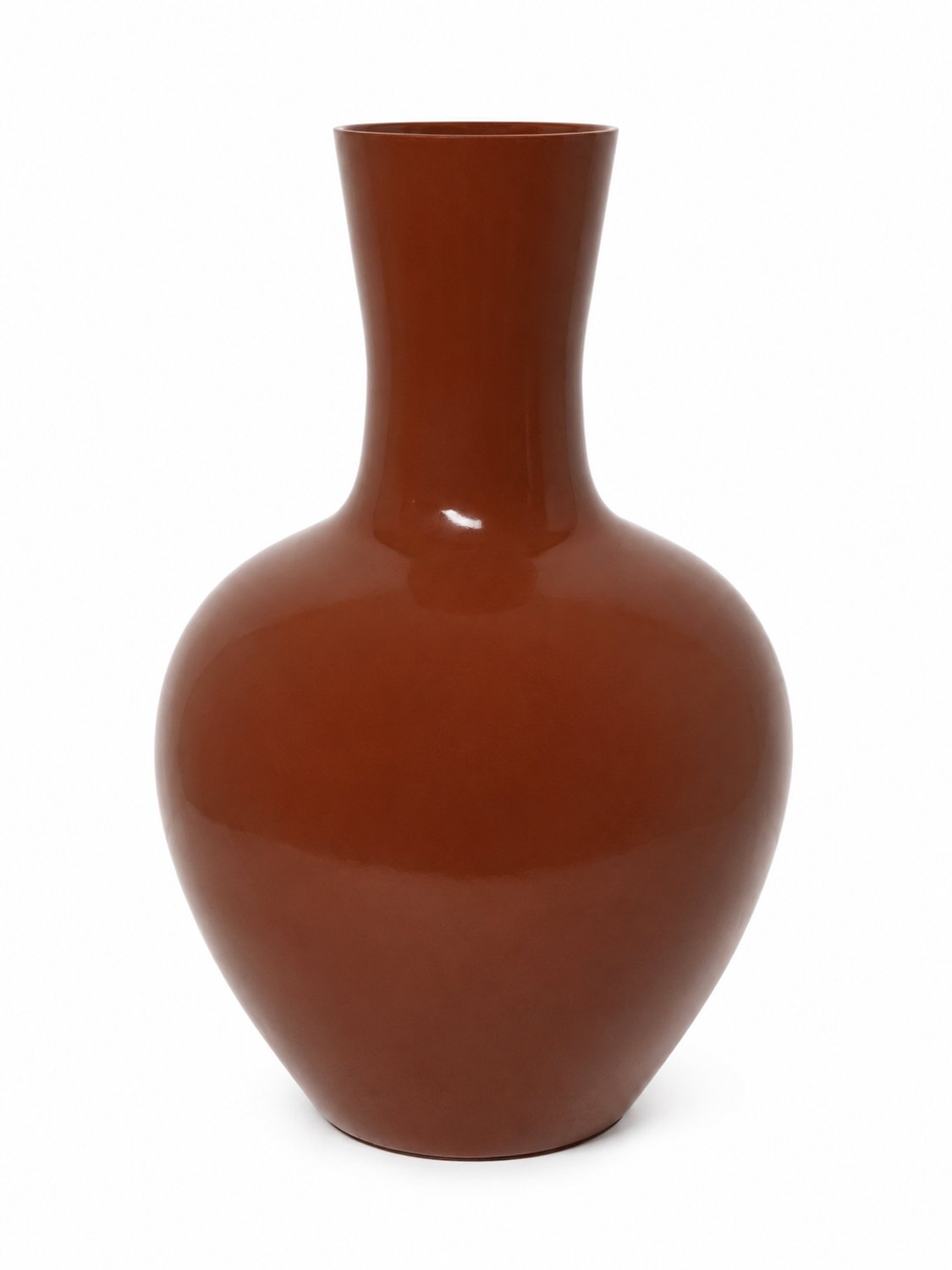 by Mooss - Vaas Ø35 x 50 cm - Brown - Hoogglans - Modern - Luxe - Design - Glanzend - Stijlvol - Elegant - Chique - Trendy - Decoratief - Woondecoratie