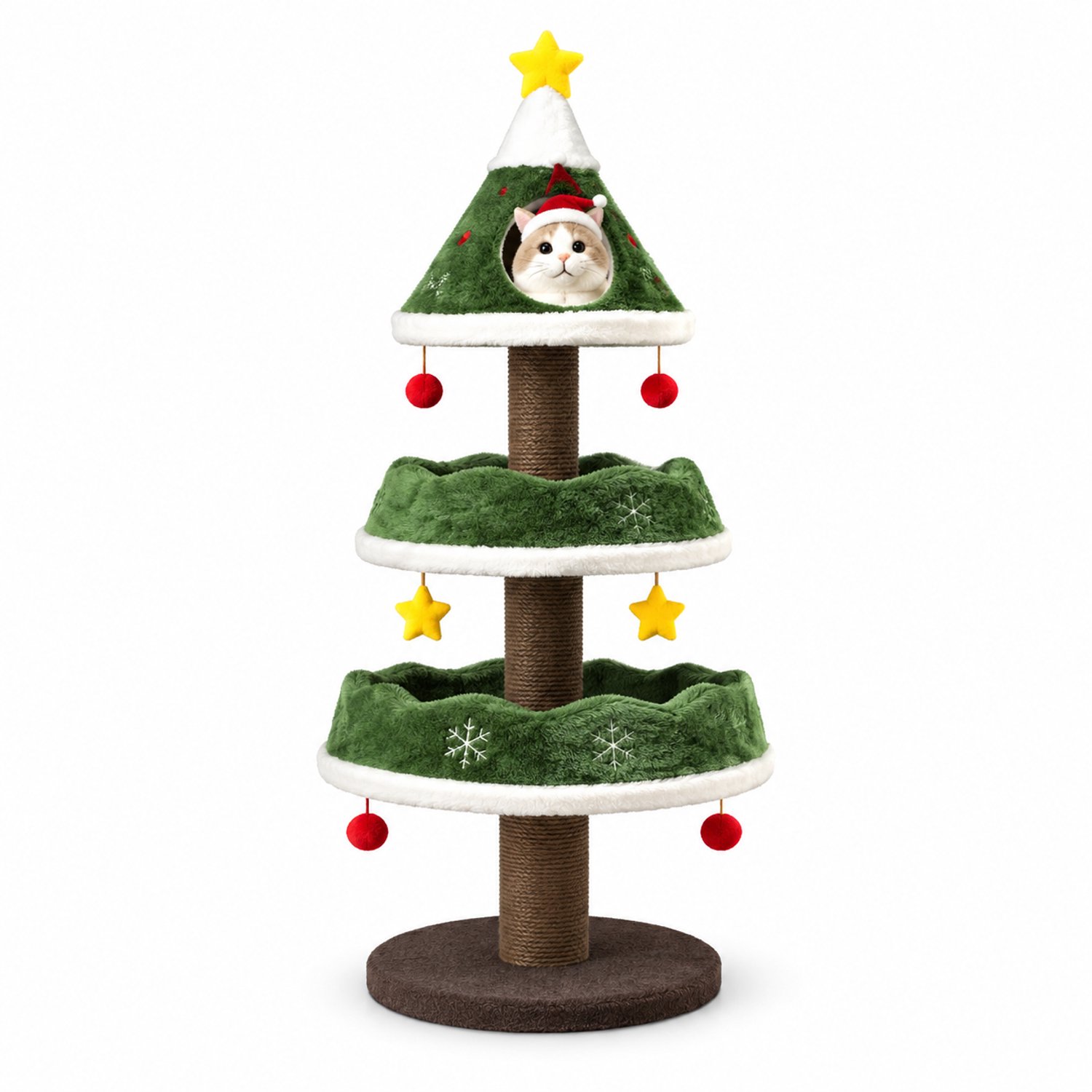 Lamor Kerst Kattenkrabpaal - Krabpaal voor katten - Krabpalen - Kattenhuis voor binnen - Kattenhuisje - Kat - Kerstmis