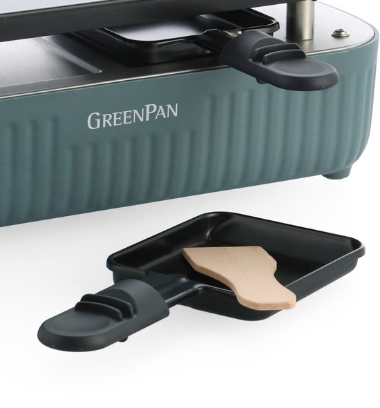 GreenPan Silhouette Connectable Gourmetstel - Gourmet voor 2 Personen - Verbind tot 6 Toestellen - PFAS-vrije Antiaanbaklaag - Grijs blauw — afbeelding 3