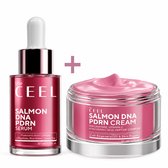 The CEEL salmon DNA PDRN skincare set - PDRN serum 30 ml + gezichtscrème 50 ml - Korean skincare - Hyaluronzuur, ceramiden & peptiden – Intensieve hydratatie, huidbarrière & glow