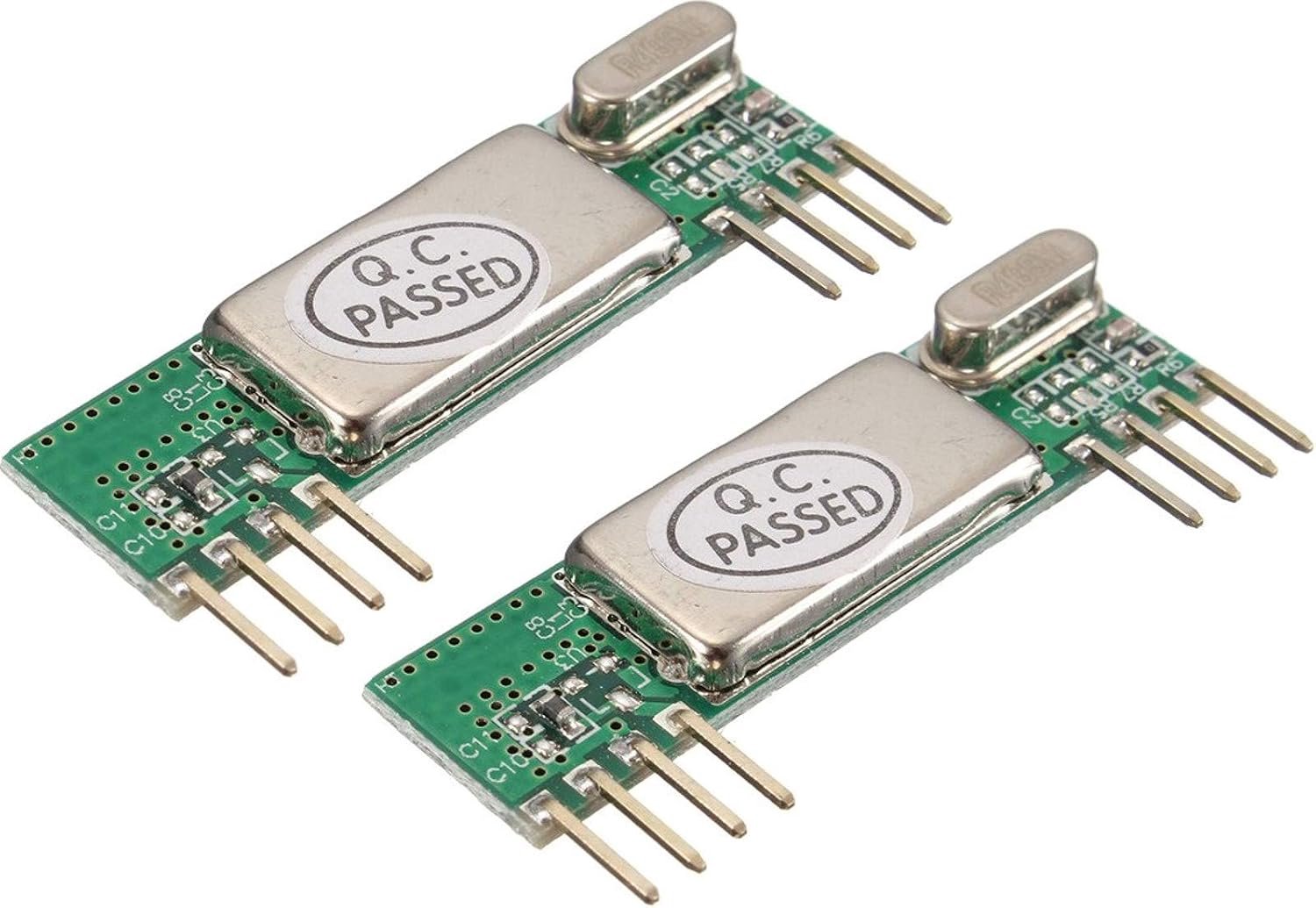 Draadloze ontvanger 433MHz - 2 stuks - superheterodyne - voor afstandsbediening van alarmsystemen - m-winkel