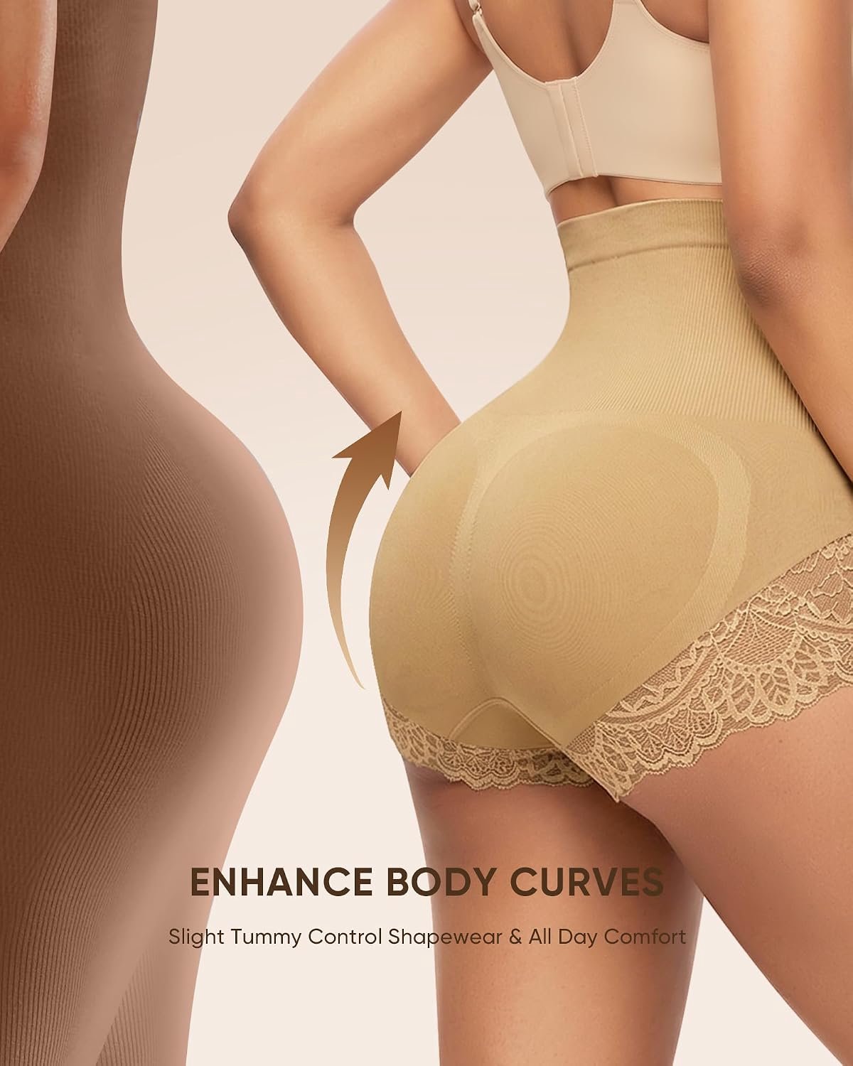 Slip met hoge taille en kant