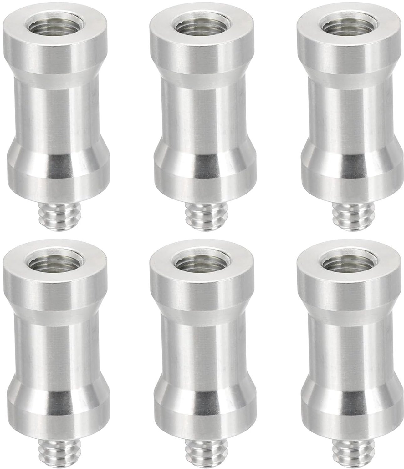 Camera spilschroef converter M8 - 32 mm - zilver - 6 stuks statiefschroefadapter - Vemera