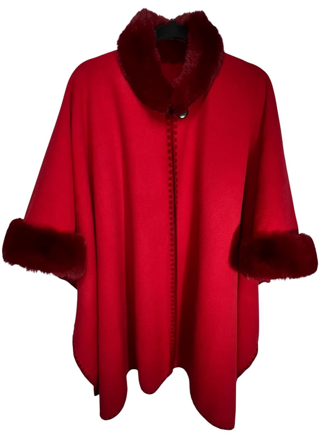 Alpaca D'Luxe Cape - Hypoallergeen - Rood - Duurzaam - Gemaakt van Alpaca Wol - Luxe Cadeau - Dameskleding - Herenkleding - Dames Cape - Heren Cape - Poncho's Dames - Poncho's Heren - Mantel - Alpaca - Comfortabel - Elegant - Zacht en van Kwaliteit